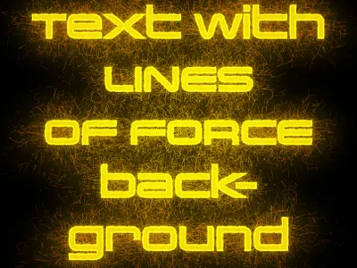 Text with Lines of Force background (AI graphic style) illustrator