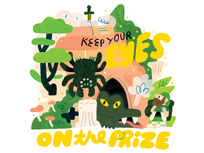 Keep Your Eyes on The Prize creative career creative pep talk creativity design illustration lettering podcast