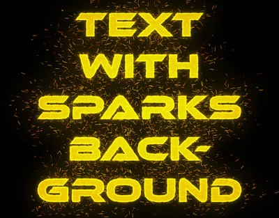 Text with Sparks background (AI graphic style) illustrator vector