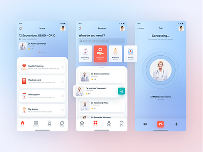 Online medical consultancy | Mobile App app clinic doctor app health health app health care hospital medical medical app medical care medicine mobile mobile app mobile application mobile ui patient app product design telemedicine ui video call