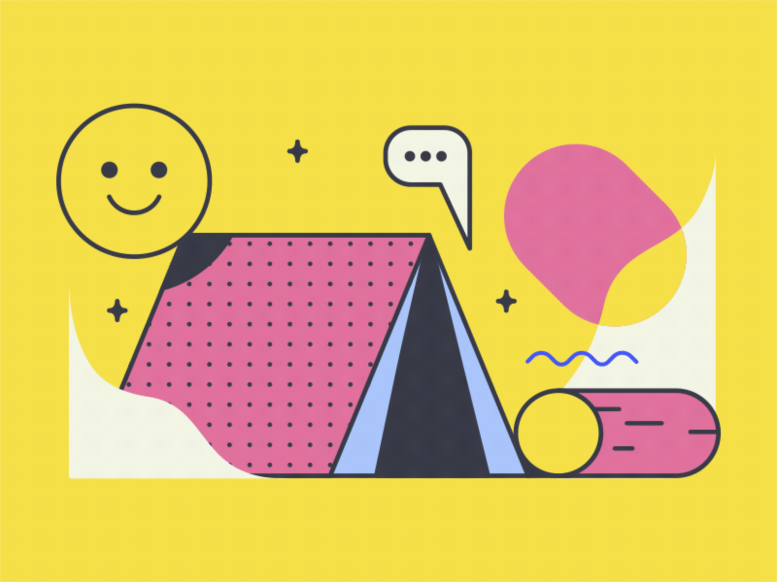 Camping on Halloween animated animation burn camp camping chat fire halloween illustration motion pumpkin scary skull smile spooky tent vampire wood