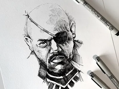 Portrait Sketch bristolsmooth penandink pigmamicron portrait