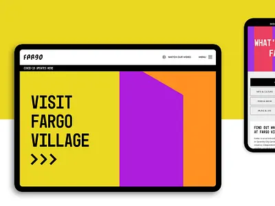 FarGo Village brand identity branding design illustration logo ui ux vector website website design