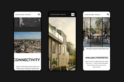 Audiology House brand identity branding design illustration logo property ui ux vector website website design