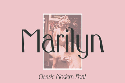 Marilyn - Classic Modern Font classic font display fashion font handcrafted ligatures magazine marilyn modern font psychedelic sans font trendy font typeface typography vintage wedding