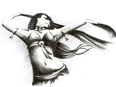 Pencil Sketch of a dancer art bristolvellum drawing pencil