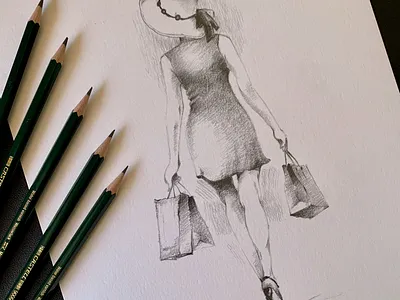 Pencil Sketch of a woman art bristolvellum drawing pencilsketch