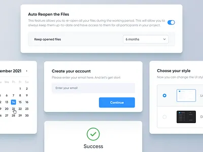 Interface Components app clean design interface pure ui