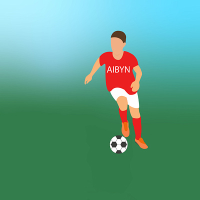 Boy play soccer boy design illustration play soccer vector