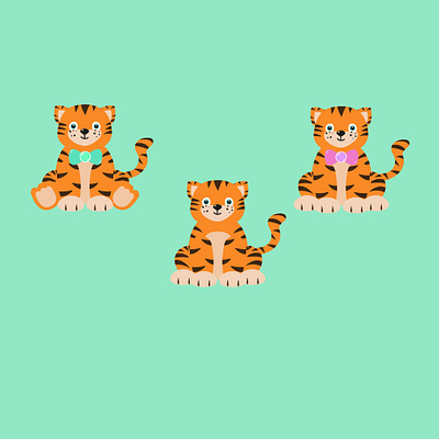 the cute baby tigers cyte tiger illustration tigers baby vector