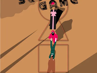 Squid Game branding design graphic design illustration logo motion graphics typography ui ux vector