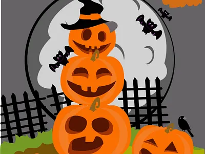 Happy Halloween branding design graphic design illustration logo motion graphics typography ui ux vector