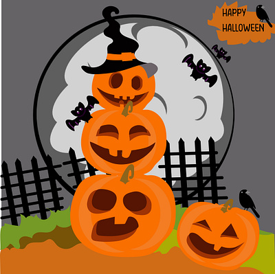 Happy Halloween branding design graphic design illustration logo motion graphics typography ui ux vector