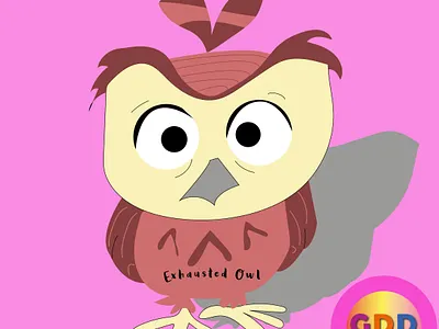 Exhausted Owl branding design graphic design illustration logo motion graphics typography ui ux vector