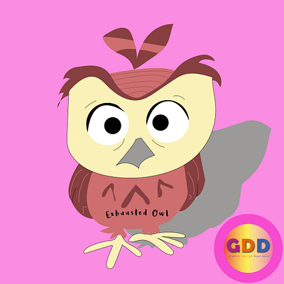 Exhausted Owl branding design graphic design illustration logo motion graphics typography ui ux vector