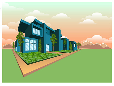 Building illustration art.