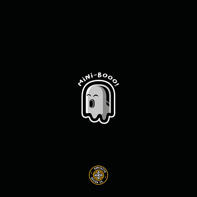 MINI-BOO logo - FOR SALE boo branding character cute design esports fantasma ghost graphic design halloween logo marca mascot mini personaje vector
