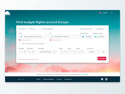 Flight comparison app design ui ux