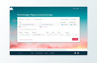 Flight comparison app design ui ux