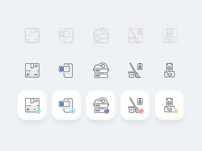 Service Management Icons for Ivanti Design System Breakdown design iconography icons interface ui design web design