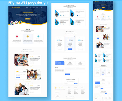 Figma WEB page design branding design figma graphic design illustration landing page logo ui uiux ux vector web page