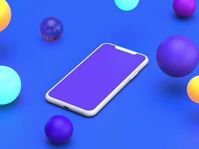 iPhone mockup 3d animation balls c4d cinema4d color design iphone minimal mockup motion motion graphics motiondesigne phone redshift ui ux