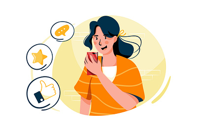 Customer Review Illustration Concept support