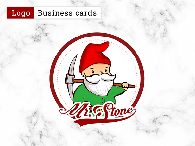 Logo design for "MR. STONE" – natural stone shop adobe illustrator branding design company identy illustration logo logo design