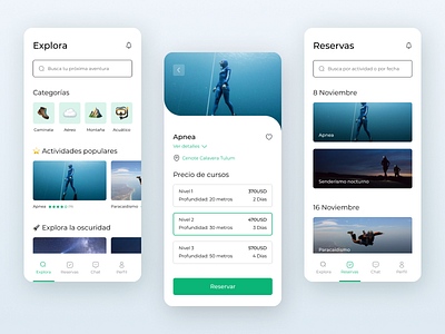 Activities App app app design booking app figma ui ui app ui design ux ux design uxui