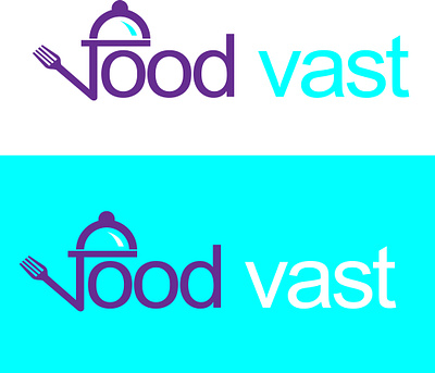 FOOD VAST CREATIVE LOGO DESIGN creative logo delivery logo design food logo fresh logo fv food logo graphic design illustration logo logodesign minimal modern logo unique logo