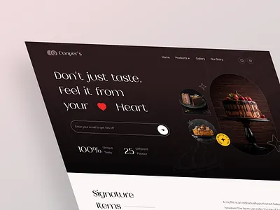 Cooper's Landing Page Design Concept 2021 2021 trend bakery business cleanui design ecommerce landing page minimal minimalism ui unbox ux website design