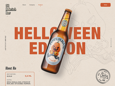 Old Roderisch Beer beer brand identity branding homepage logo logotype old beer packaging packaging design product design web design