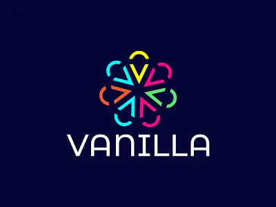 Ice Cream Bar Logo | Modern V Logo brand identity branding business logo colorful logo mark food logo graphic design ice cream bar ice cream logo icon illustration juice logo logo and branding minimal logo modern logo qcreative logo v letter logo v logo