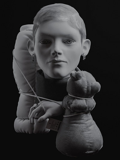 Photo | Digital sculpture 3d 3dart awarenes blender cgi dark design illustration kid mental portrait sculpture soft surreal zbrush