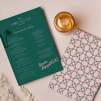 The Spot House - Room Menu Design branding menu menu design restaurant menu room service