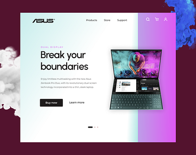 asus zenbook pro duo website design ui website