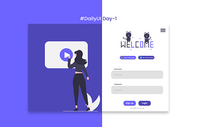 #DailyUI Day-1 app design graphic design landing page ui ux web ui