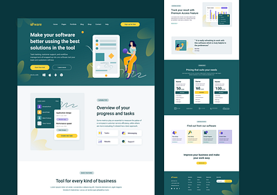 Landing page graphic design illustration landing page ui ux