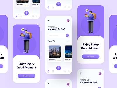 Travel App UI app design mobile app ui design travel agency travel app travel app design travel booking app traveling app ui design user interface