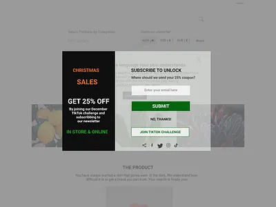DailyUI Day160f100 branding design icon newsletter popup typography ui website