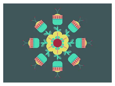 Pretty Flower design experiment flower fun graphic design icon design icons ill illustration illustrator logo nature pattern pattern design plant radial design vector