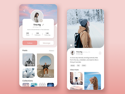 Photo Vlogging App branding design ui ux