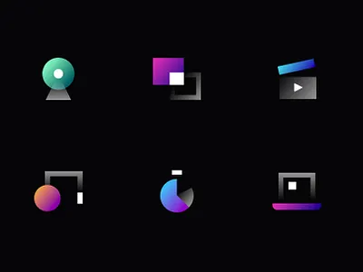 Icons branding design gradients icons minimal