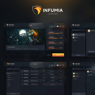 Game Launcher - Infumia game game launcher graphic design launcher minecraft minecraft launcher ui