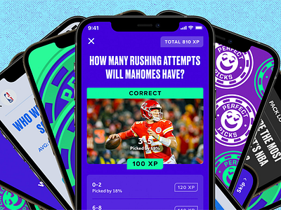 Perfect Picks 🤑 app design bleacher report design games product design sports ui uiux user experience user interface ux