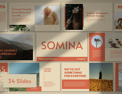 SOMINA Google Slides Presentation branding design download google slides graphic design layout presentation template typography