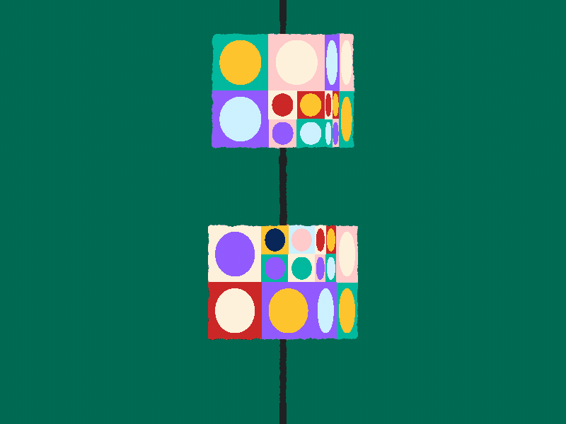 Dropping cubes 15fps animation colour cubes fake 3d geometric gif loop motion graphics rough edges