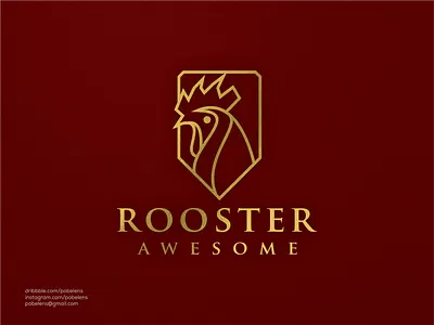 Lineart Rooster brand mark branding design icon illustration jewelry lineart logo logo maker logodesign rooster royal brand sale logo top logo typography ui ux vector
