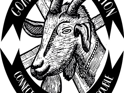Goats at the intersection graphic design logo for non profit animal app art artwork branding design graphic design icon illustration lino linocut logo minimal moonlight printmaking rabbit typography ui ux vector