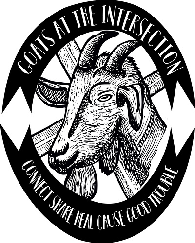 Goats at the intersection graphic design logo for non profit animal app art artwork branding design graphic design icon illustration lino linocut logo minimal moonlight printmaking rabbit typography ui ux vector